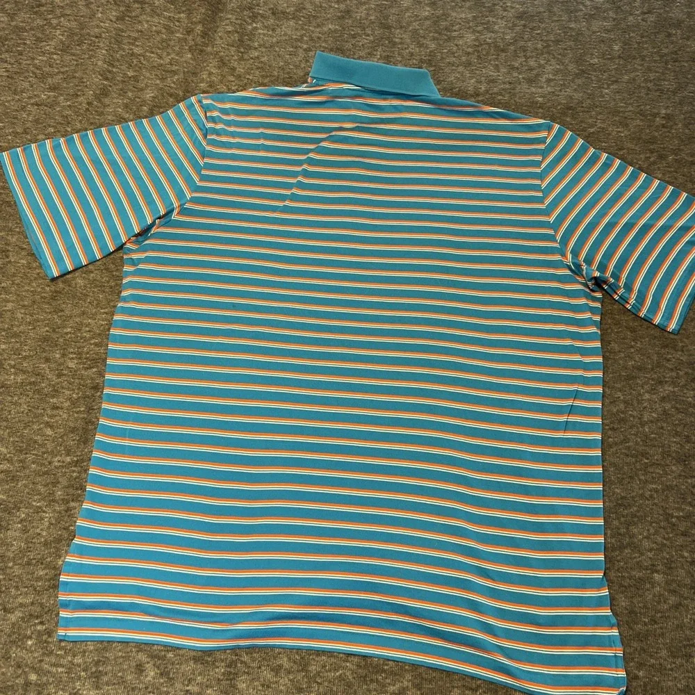 Polo Golf Ralph Lauren Men's Large Casual Work Shirt 100% Pima Cotton Striped‎